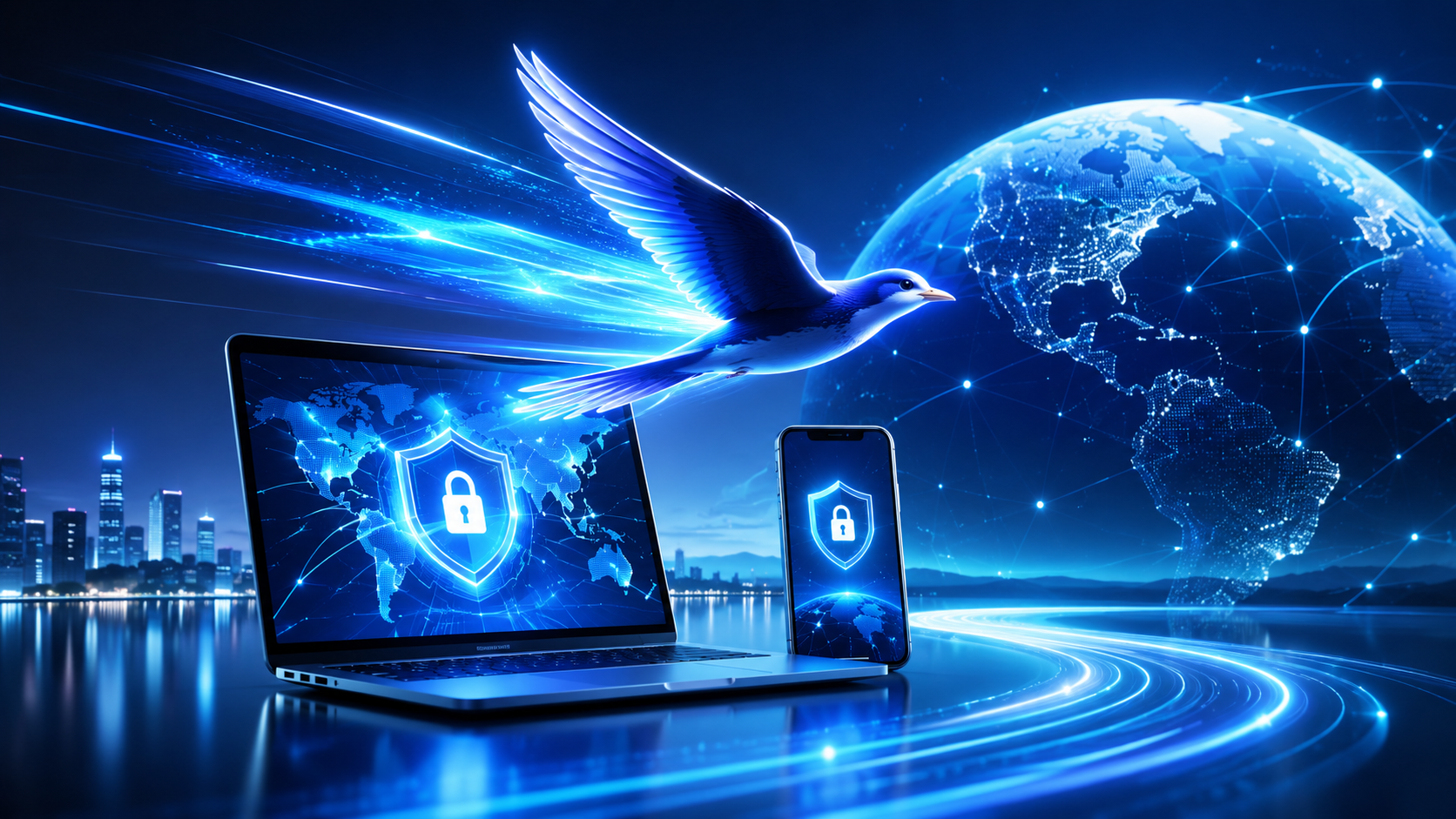 protonvpn 安全连接示意